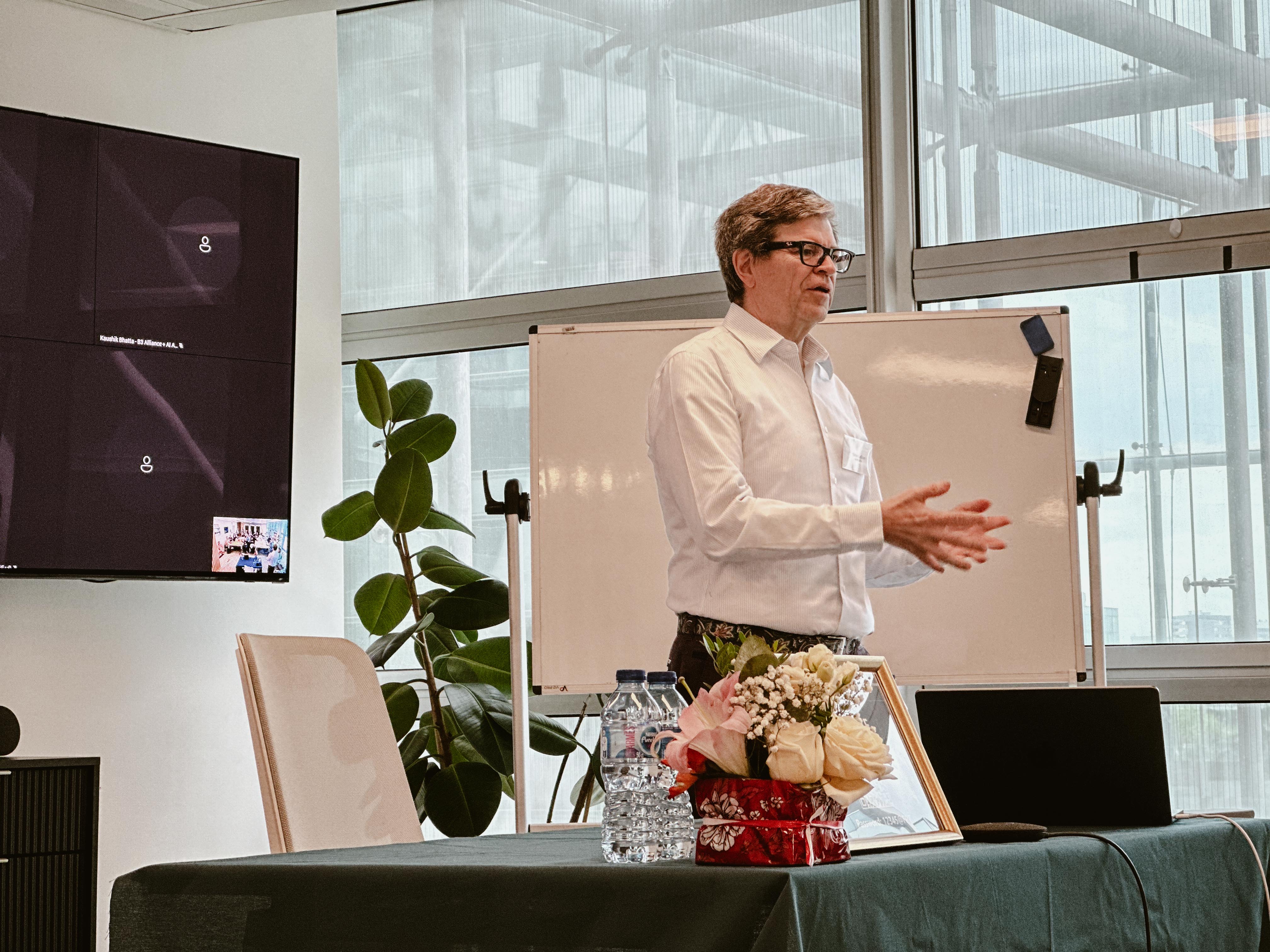 Yann LeCun speaking at the Project Tapestry workshop