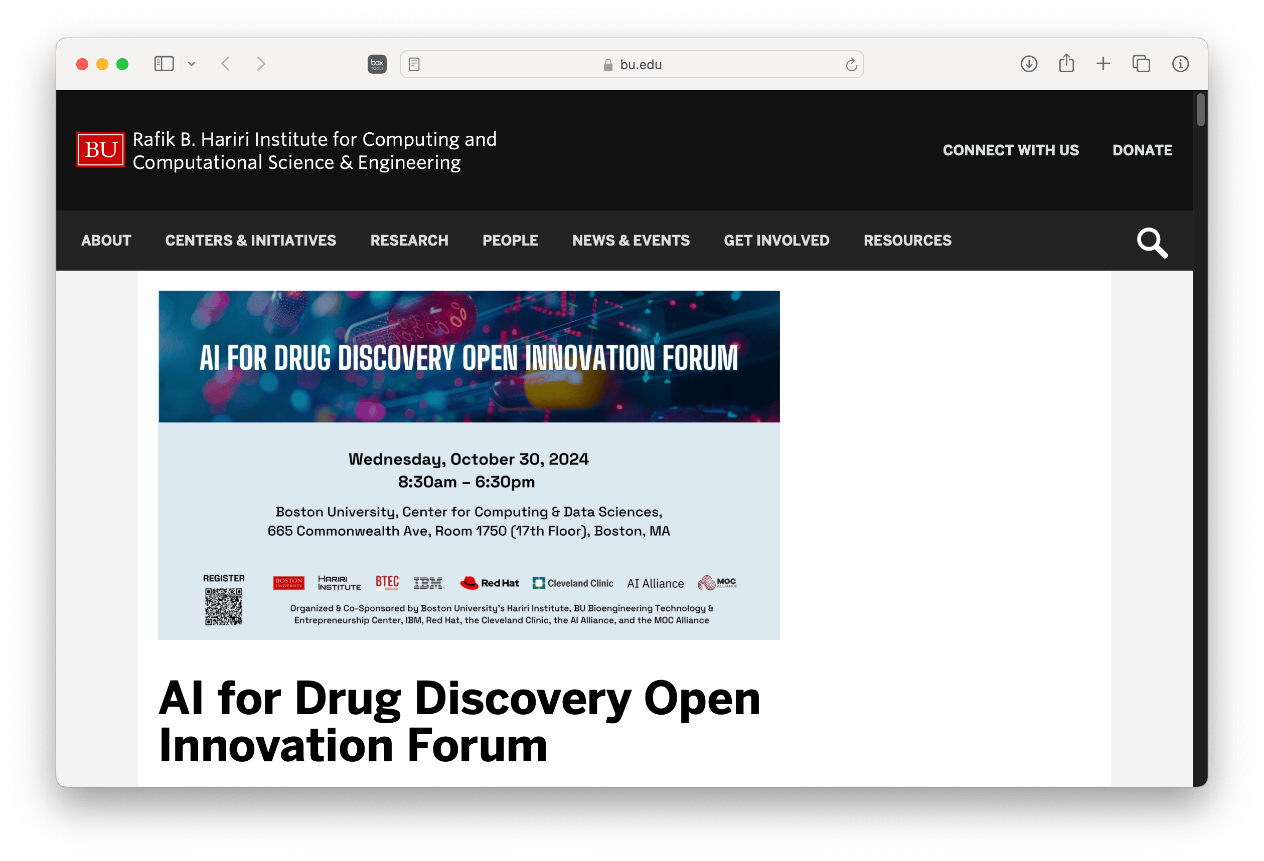 AI for Drug Discovery Open Innovation Forum